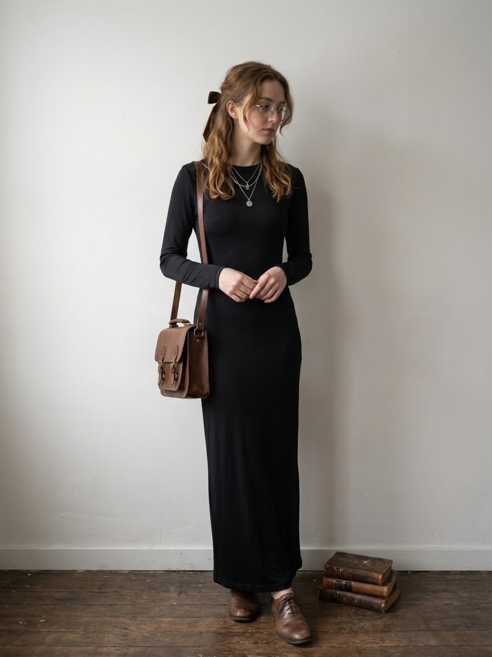 Vintage 1999 April Cornell Black Fitted Full-Length Maxi Dress Size S Whimsigoth